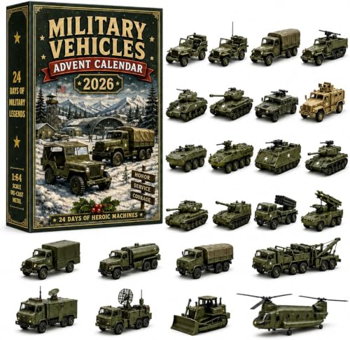 Vehicle Advent Calendar 24 Days of Classic Cars Trucks & Military Collectibles