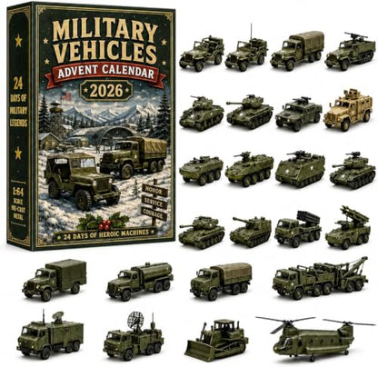Vehicle Advent Calendar 24 Days of Classic Cars Trucks & Military Collectibles