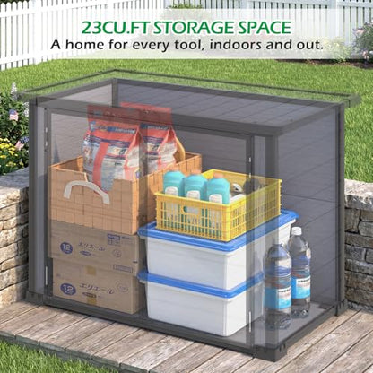 Outdoor Resin Storage Cabinet 23 Cu.Ft Weatherproof Garden Locker