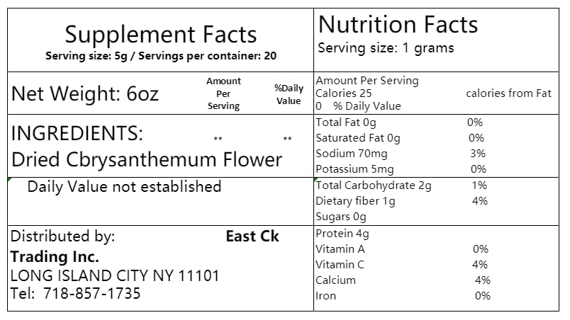 Greenlike DRIED CHRYSANTHEMUM Wild Cbrysanthemum Flower 6oz 白菊花 菊花茶 杭菊花