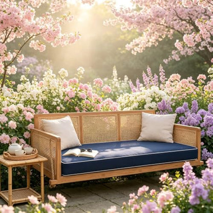Outdoor Porch Mattress Cover Waterproof Queen Navy Blue 80x60x6 Variation of THIS listing