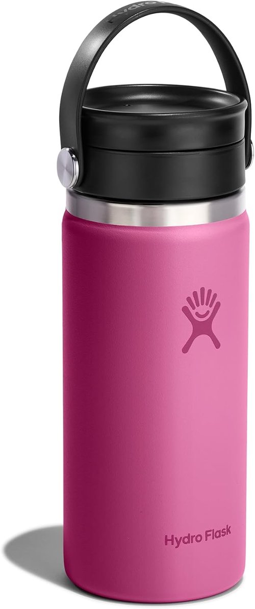 Hydro Flask Flex Sip Coffee Tumbler - Insulated, Leak-Proof Travel Mug | 16 Oz Reef Pink