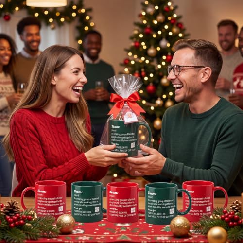 12 Pack Christmas Coffee Mug Gift Set with