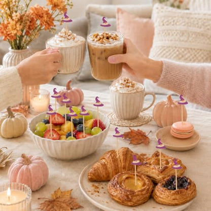 Halloween Purple Hat Cocktail Picks 200pcs - Party Food Decor
