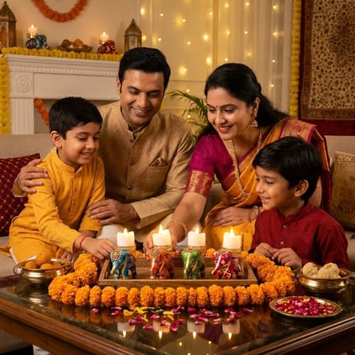 Traditional Tea Light Candle Holders for Diwali & Festive Decor - Assorted Designs