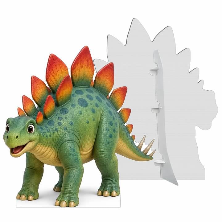 Stegosaurus Cardboard Cutout Dinosaur Themed Birthday Party Standup - 4 ft