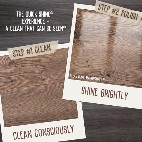 Quick Shine Hardwood Floor Cleaner 27oz, 2Pk| Use in Spray & Vac Mops| Removes Dirt & Scuff Marks| Ready-to-Use, Streak Free, No Rinse| Safer Choice Cleaner| Perfect for Gentle and Effective Cleaning