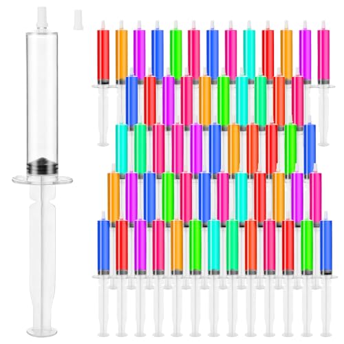 125 Pack Reusable Plastic Jello Shot Syringes with Tip Caps - 10ml Dispensers