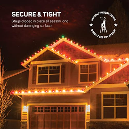 Christmas Light Clips Set of 200 - Gutter & Shingle Mounts - Variation 1