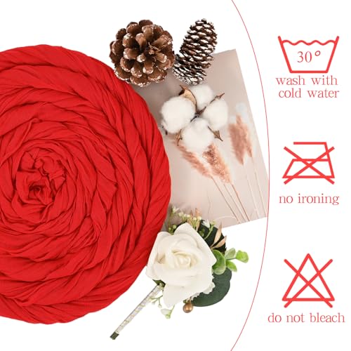 Showgeous Red Cheesecloth Table Runner 17 x 108 Inch - 8 Pack - Wedding & Party Decor
