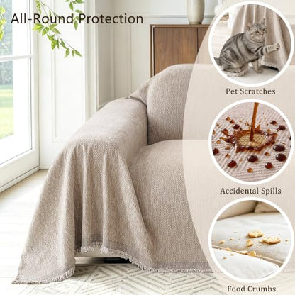 VOIR Waterproof Couch Cover for Dogs Small Loveseat - Warm Mocha, Washable