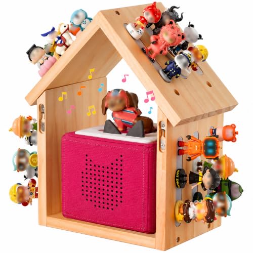 Wooden Wall Shelf for Tonies Figures - House Shape, Fits Toniesbox 1 & 2