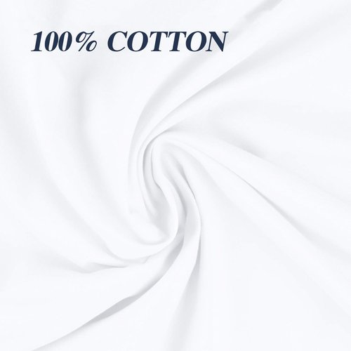 Nuzzle Pillow Cases King Size, 100% Cotton Pillowcases with Envelope Closure, White Pillow Covers 20 x 36 inches, Pillow Protector with 300 Thread Count Soft and Breathable