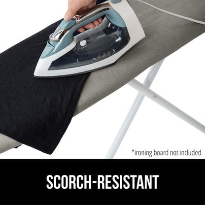GORILLA GRIP Ironing Board Cover - 15x54 Inches | Silver Color with Rug Gripper - Beige Bundle