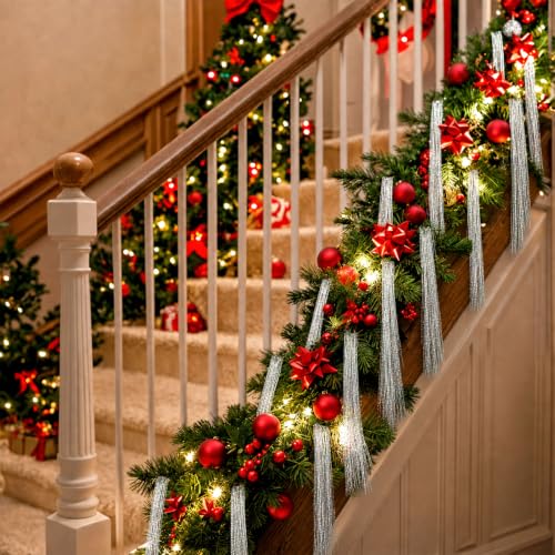 6000 Silver Icicle Tinsel for Christmas Tree - 18" Holiday Decor