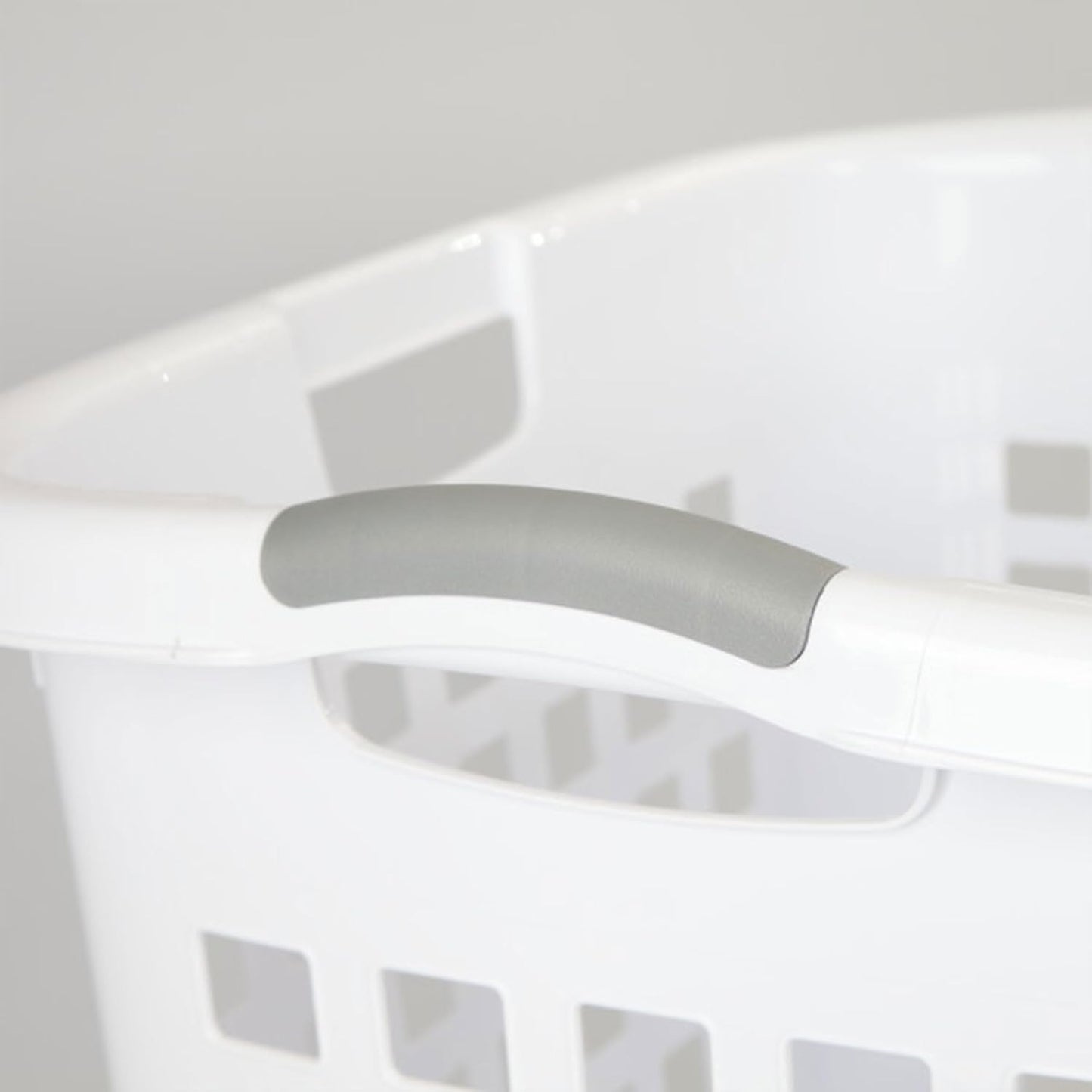 Sterilite Ultra Easy Carry Hamper - White with Titanium Inserts | 4-Pack for Convenient Storage