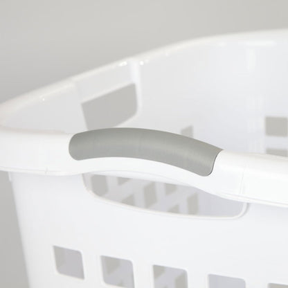 Sterilite Ultra Easy Carry Hamper - White with Titanium Inserts | 4-Pack for Convenient Storage