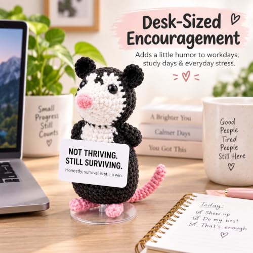 Little Survival Possum Crochet Opossum Gift - Still Surviving Variation