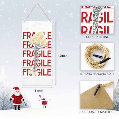 Fragile Christmas Story Leg Lamp Decor Sign - Home Wall or Door Display