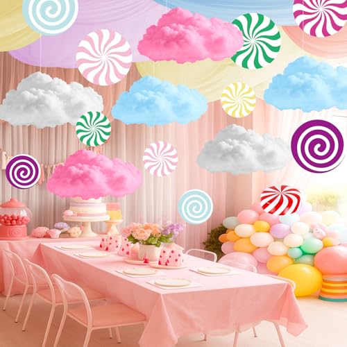 17 Pcs Pastel Candy Cloud Ceiling Decorations Set - Christmas Room Decor - Variation of Candy 26