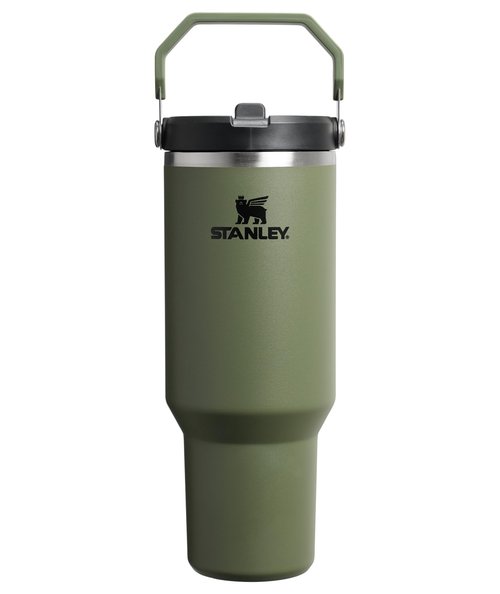 STANLEY IceFlow 2.0 Flip Straw Tumbler with Handle 40 oz | Twist On Lid and Flip Up Straw | Leakproof Water Bottle | Insulated Stainless Steel | BPA-Free | Dried Pine