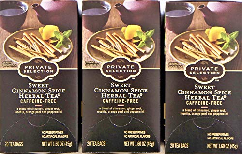 Private Selection Sweet Cinnamon Spice Herbal Tea Caffeine-Free 3 Pack