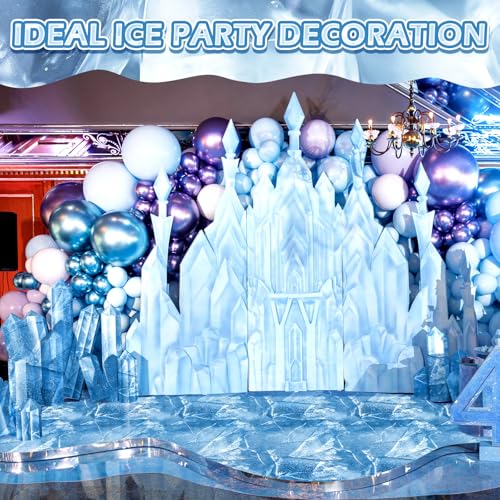 FuWeave 2 Pcs Ice Birthday Tablecloths 54 x 108 Inch Winter Party Decor - Variation 2