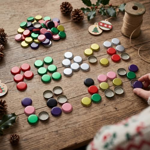 105 Pcs Beer Bottle Caps with Sealing Gasket - Colorful Crown Caps for Homebrewing & Crafts