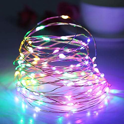 Skiennix Waterproof LED String Lights - 2 Pack 20ft 60 LED Fairy Lights | Multicolor Copper Wire Decor