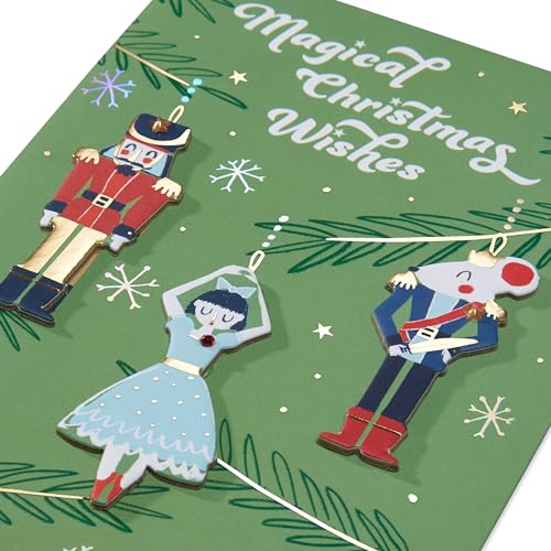 Christmas Card with Nutcracker Ornaments - Holiday Greetings for Family & Friends (Variation of Xmas Ornaments)