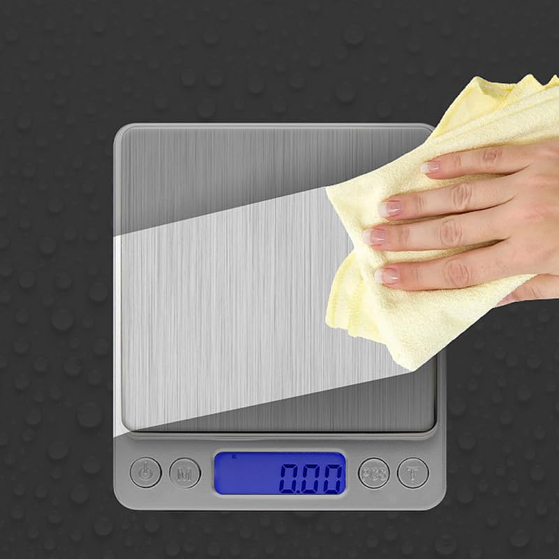 Skiennix High Precision Digital Kitchen Scale - Large LCD Display | Portable 5.11" x 4.13" x 0.59" for Baking & Cooking
