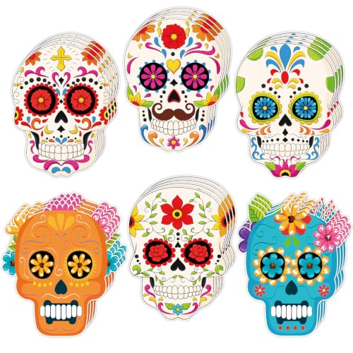 Dia De Los Muertos Sugar Skull Decorations Double Printed - Skull.24