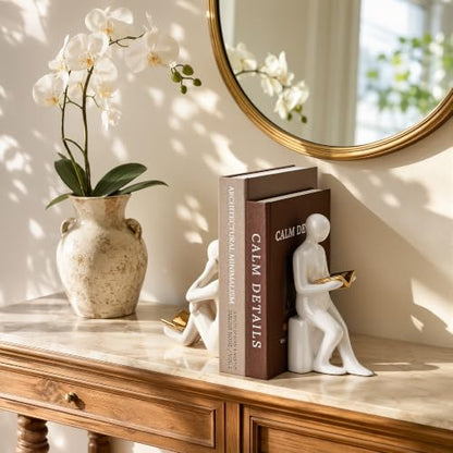 Decorative Linen Faux Book Set - Oatmeal-Brown, 2 Sizes for Home & Office