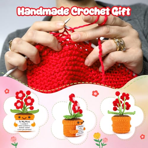 Mimi Crochet Flower Gift - Sentimental Grandma Birthday Christmas Gift - Variation of Mimi