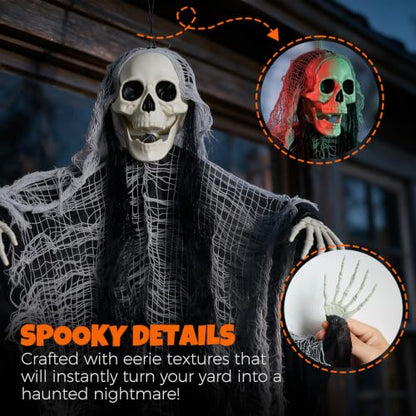Outdoor Hanging Ghost Decorations for Halloween Haunted House Decor