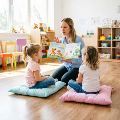 15.7 Inch Floor Cushions Set for Classroom and Home Seating - Meditation, Yoga, Lounge