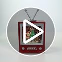 Battery-Operated Rudolph and Santa Musical TV Water Lantern - Holiday Decor