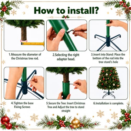 19-Inch Adjustable Christmas Tree Height Extender Kit with Tree Stand