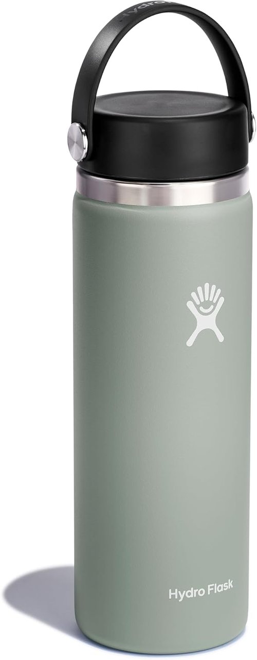 Hydro Flask Water Bottle - Insulated Stainless Steel, Wide Mouth, Leakproof - 20 Oz Agave