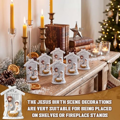 Holy Style 36 Pack Nativity Scene Miniatures Christmas Figure Set Religious Decor