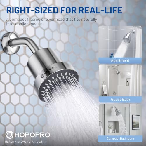 Chrome High Pressure 4-Inch Filtered Shower Head with 5 Settings