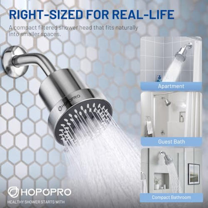 Chrome High Pressure 4-Inch Filtered Shower Head with 5 Settings