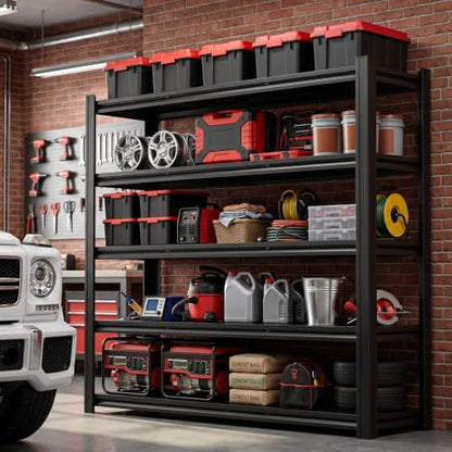 Heavy Duty Metal Storage Shelving Unit - 84 Inch Height, 5-Tier, 5000 lbs Capacity