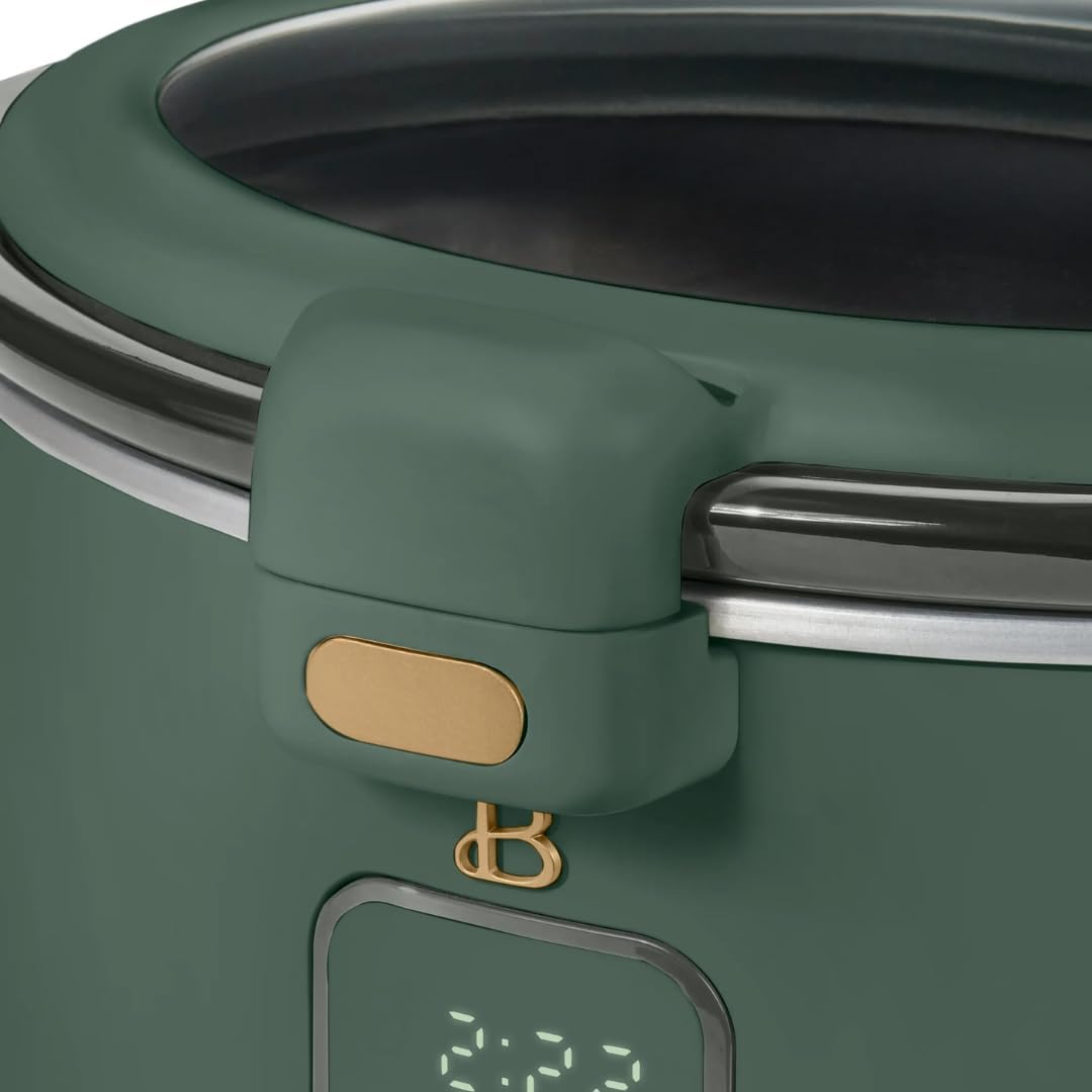 Skiennix 4 Quart Programmable Slow Cooker - Digital Touch Controls & Removable Nonstick Pot | Thyme Green