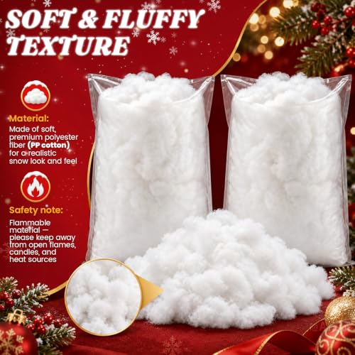 Fake Snow for Christmas Decorations 3.53 Ounce Indoor Snow Effect Cloud Fluff