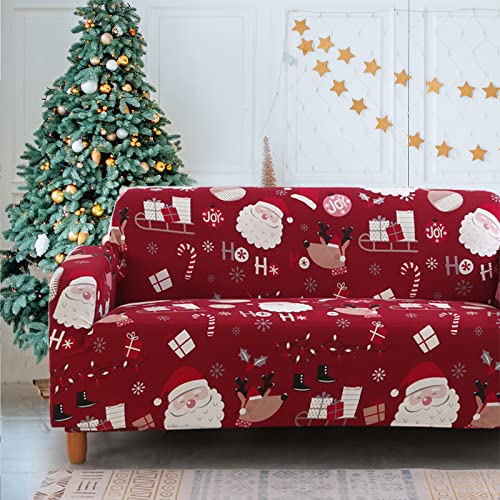 Mybedsoul Christmas Santa Sofa Cover for 3 Seater - Festive Couch Protector - Variation of THIS listing