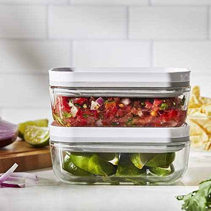 ZWILLING Fresh & Save 4-pc Small Glass Vacuum Sealer Food Storage Containers with Airtight Lids