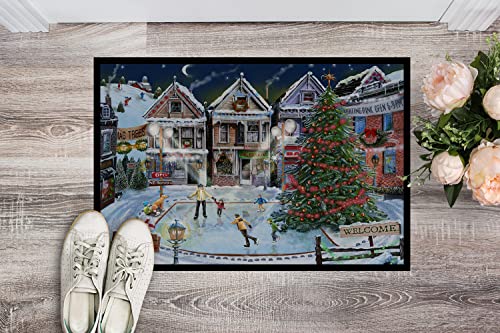 Christmas Family Skate Night Doormat 18x27 Non Slip Indoor Outdoor Rug - Variation: 1'null" x 0"