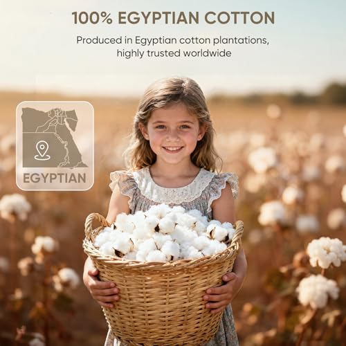 Egyptian Cotton Bed Sheets Set with Deep Pockets - Mineral California King - 1200 Thread Count, Heavy-Duty, Pilling Resistant