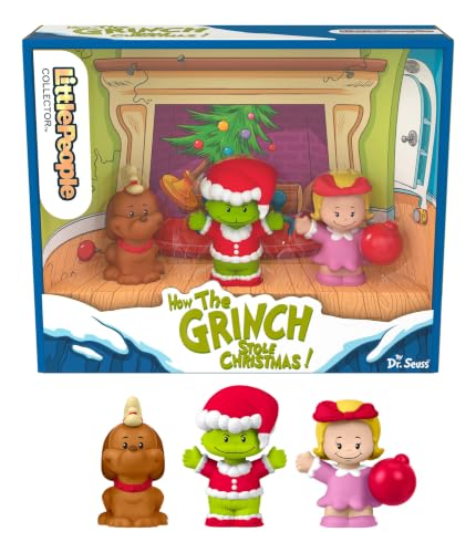 Little People Collector Dr. Seuss How the Grinch Stole Christmas Set - Holiday Figurines